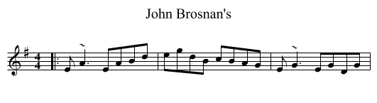 John Brosnan's - staff notation