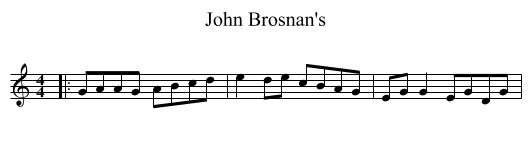 John Brosnan's - staff notation