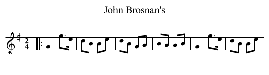John Brosnan's - staff notation