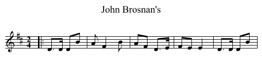 John Brosnan's - staff notation
