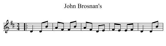 John Brosnan's - staff notation