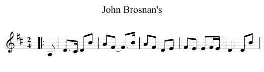 John Brosnan's - staff notation