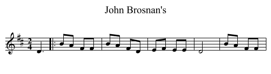 John Brosnan's - staff notation