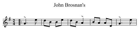 John Brosnan's - staff notation