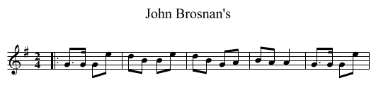 John Brosnan's - staff notation