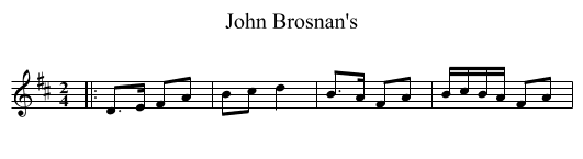 John Brosnan's - staff notation
