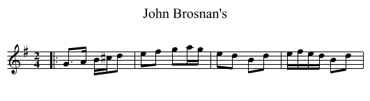 John Brosnan's - staff notation