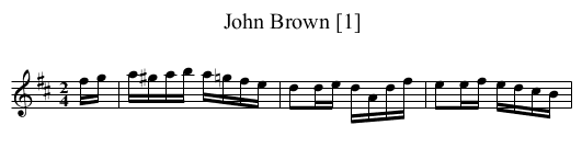 John Brown [1] - staff notation