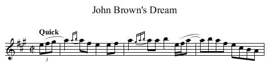 John Brown's Dream - staff notation