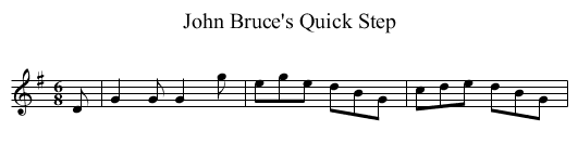 John Bruce's Quick Step - staff notation