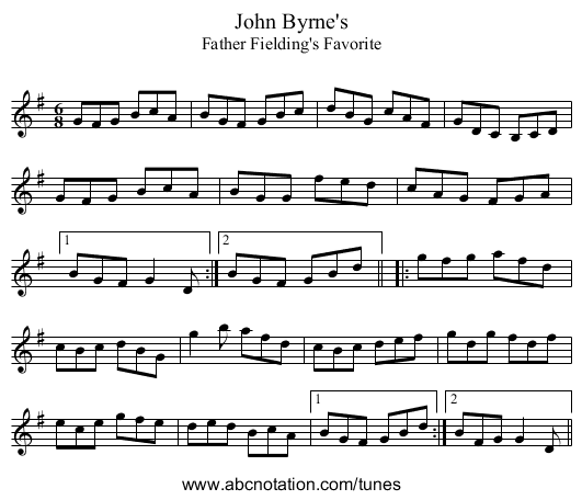 John Byrne's - staff notation
