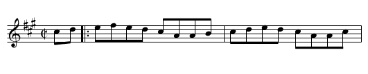 John Byrth's Reel - staff notation