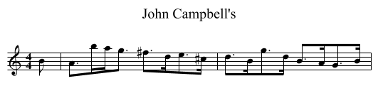 John Campbell's - staff notation
