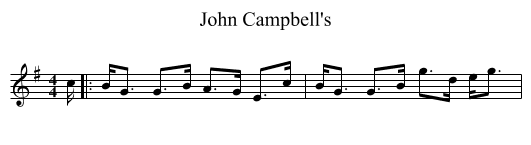 John Campbell's - staff notation
