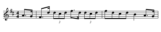 John Carey's Daughter  (hornpipe) 1757 - staff notation