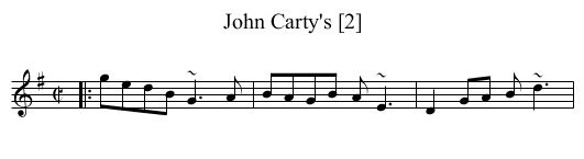 John Carty's [2] - staff notation