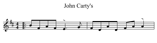 John Carty's - staff notation