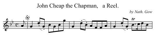John Cheap the Chapman,   a Reel. - staff notation