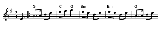 John Clifford's No. 1 - staff notation