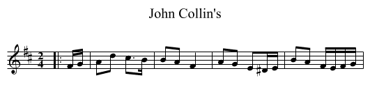 John Collin's - staff notation