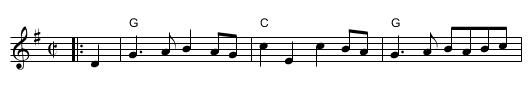John, Come Kiss Me Now - staff notation