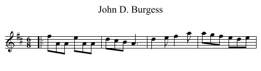 John D. Burgess - staff notation
