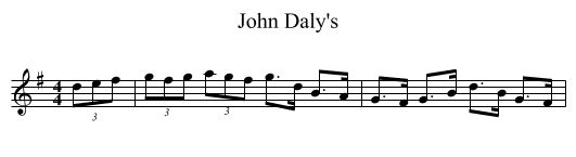 John Daly's - staff notation