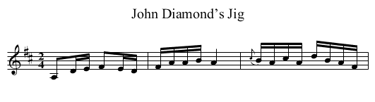 John Diamond’s Jig - staff notation