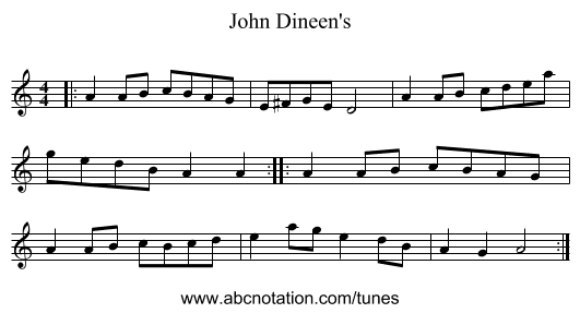 John Dineen's - staff notation