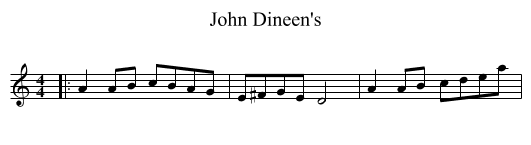 John Dineen's - staff notation