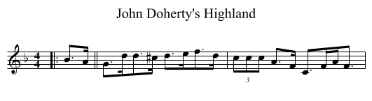 John Doherty's Highland - staff notation