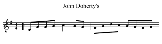 John Doherty's - staff notation