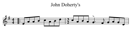 John Doherty's - staff notation
