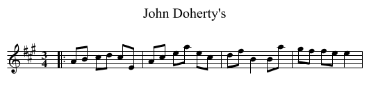 John Doherty's - staff notation
