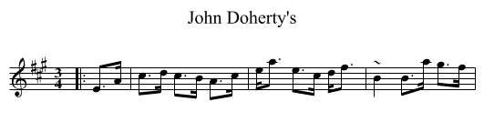 John Doherty's - staff notation