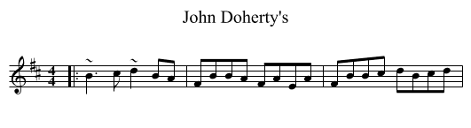 John Doherty's - staff notation