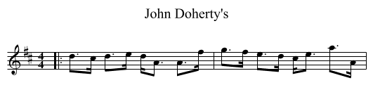 John Doherty's - staff notation
