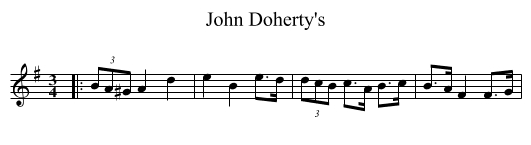 John Doherty's - staff notation