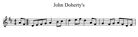 John Doherty's - staff notation
