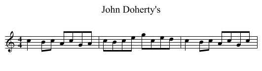 John Doherty's - staff notation