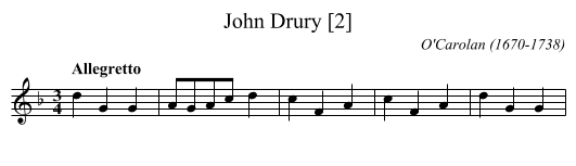 John Drury [2] - staff notation