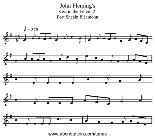 John Fleming's - staff notation