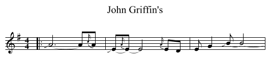 John Griffin's - staff notation
