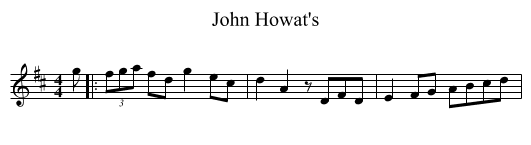 John Howat's - staff notation