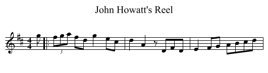 John Howatt's Reel - staff notation