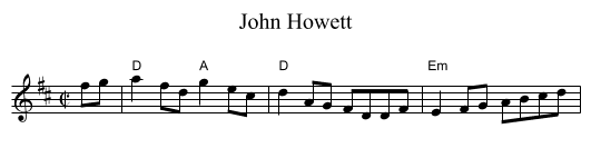John Howett - staff notation