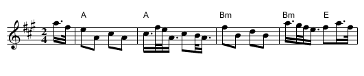 John Huband of Muirhead - staff notation