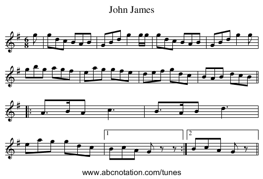 John James - staff notation