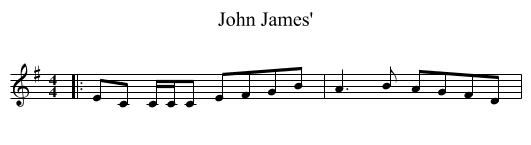 John James' - staff notation