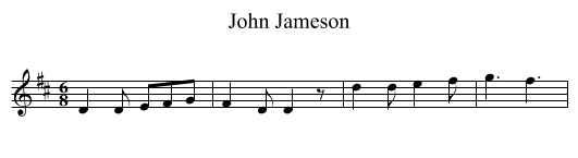John Jameson - staff notation